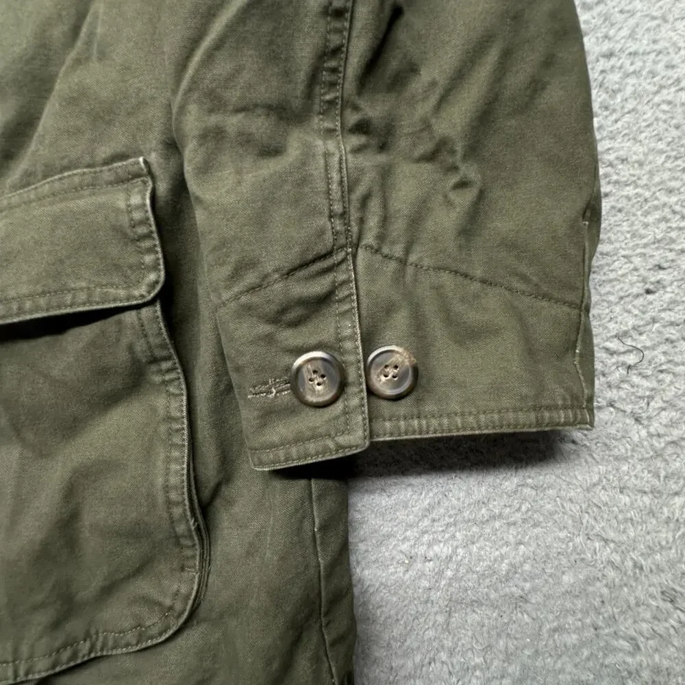 Vintage St Johns Bay Flannel Plaid Lined Barn Chore Field Coat Mens XXL Green